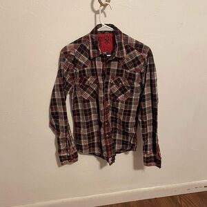 Women's Plaid Shirt - Red and Black
